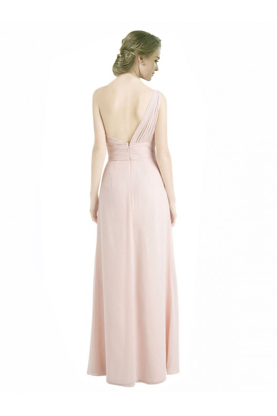 Soft Chiffon A-Line Long Sleeveless Red Bridesmaid Dress Sheffield
