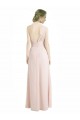 Soft Chiffon A-Line Long Sleeveless Red Bridesmaid Dress Sheffield