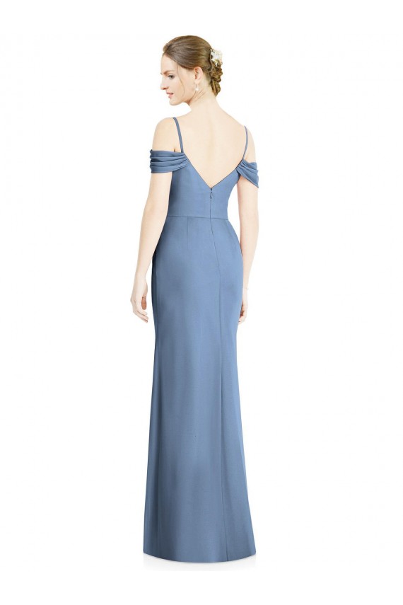 Soft Chiffon A-Line Long Cold Shoulder Open Back Formal Evening Gown / Bridesmaid Dress Sheffield