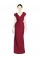 Soft Chiffon Trumpet Long Sleeveless V-Back Bridesmaid Dress Sheffield