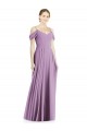 Soft Chiffon A-Line Long Sleeveless Off the Shoulder Open Back Evening Dresses Sheffield