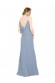 Chiffon A-Line Long Sleeveless Dusty Blue Bridesmaid Dress / Evening Dress Sheffield