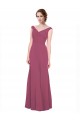 Soft Chiffon A-Line Long Sleeveless Mauve Taupe Bridesmaid Dress Sheffield