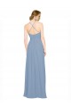 Chiffon A-Line Long Sleeveless Criss Cross Open Back Bridesmaid Dress / Evening Dress Sheffield