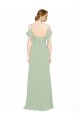 Lxue Chiffon A-Line Long Sleeveless Low Back Bridesmaid Dress Sheffield