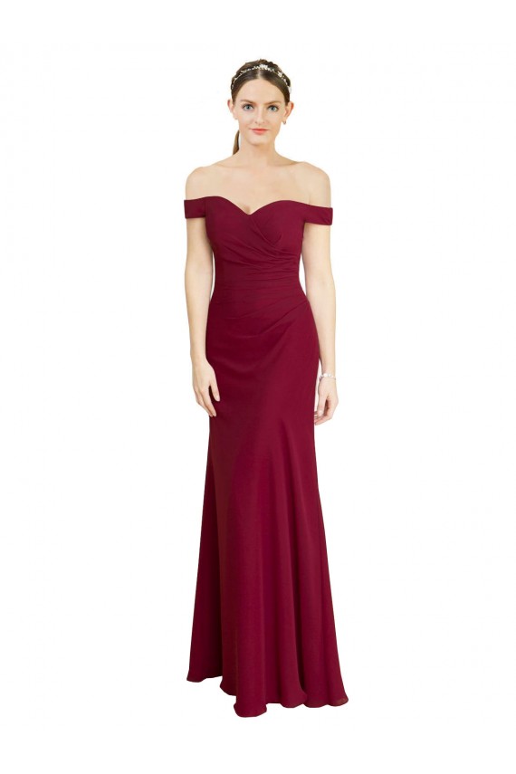 Soft Chiffon Mermaid Long Sleeveless Black Tie Prom Dress / Bridesmaid Dress Sheffield