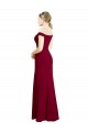 Soft Chiffon Mermaid Long Sleeveless Black Tie Prom Dress / Bridesmaid Dress Sheffield