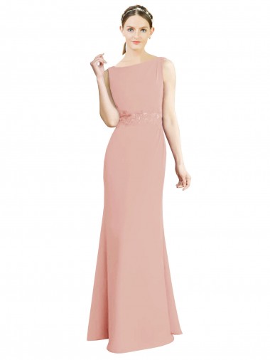Luxe Chiffon Mermaid Long Sleeveless Bridesmaid Dress Sheffield