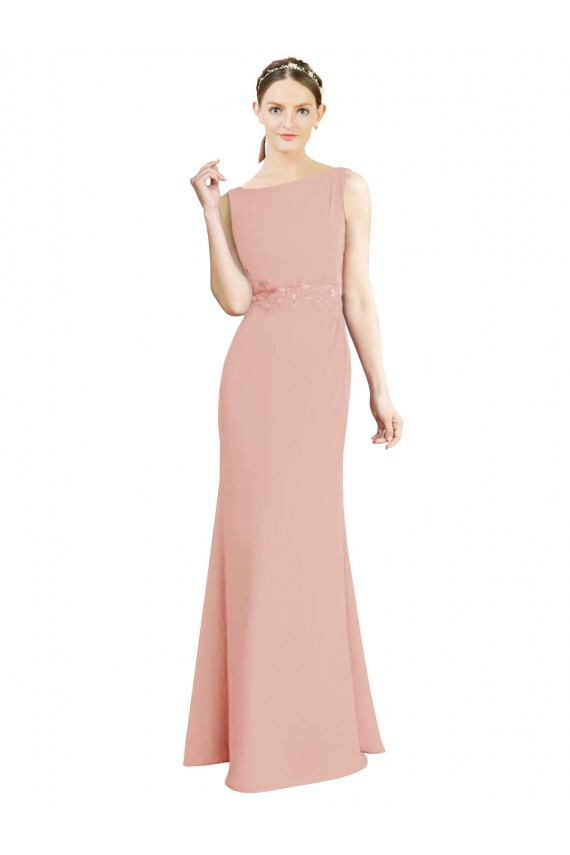 Luxe Chiffon Mermaid Long Sleeveless Bridesmaid Dress Sheffield