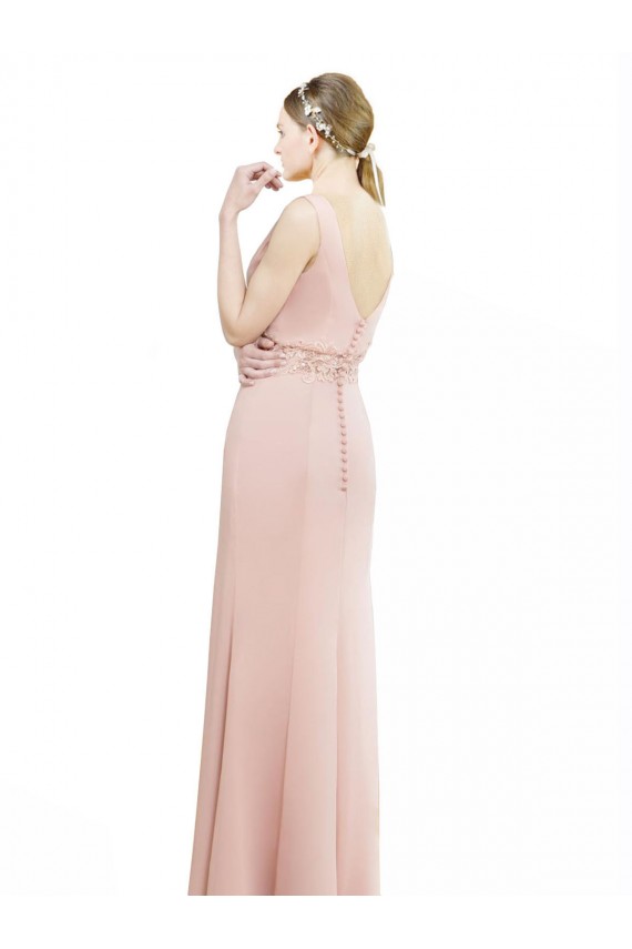 Luxe Chiffon Mermaid Long Sleeveless Bridesmaid Dress Sheffield