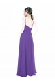 Soft Chiffon A-Line Long Sleeveless Purple Bridesmaid Dresses Sheffield