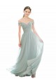 Soft Chiffon & Lace A-Line Long Cap Sleeves Bridesmaid Dress Sheffield