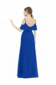 Soft Chiffon A-Line Long Cold Shoulder High Low Bridesmaid Dress Sheffield
