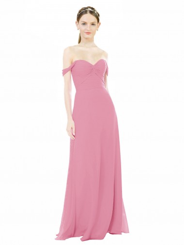 Soft Chiffon A-Line Long Cap Sleeves Formal Dress / Bridesmaid Dress Sheffield