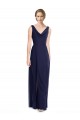 Soft Chiffon A-Line Long Sleeveless V-Back Side Front Slit Bridesmaid Dresses Sheffield