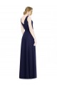 Soft Chiffon A-Line Long Sleeveless V-Back Side Front Slit Bridesmaid Dresses Sheffield