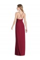 Soft Chiffon A-Line Long Sleeveless Open Back Burgundy Evening Dresses Sheffield