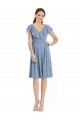Soft Chiffon A-Line Cocktail Length Cap Sleeves V-Back Bridesmaid Dress Sheffield