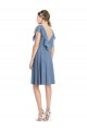 Soft Chiffon A-Line Cocktail Length Cap Sleeves V-Back Bridesmaid Dress Sheffield