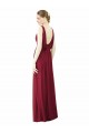 Soft Chiffon A-Line Long Sleeveless V-Back Bridesmaid Dress / Formal Dress Sheffield