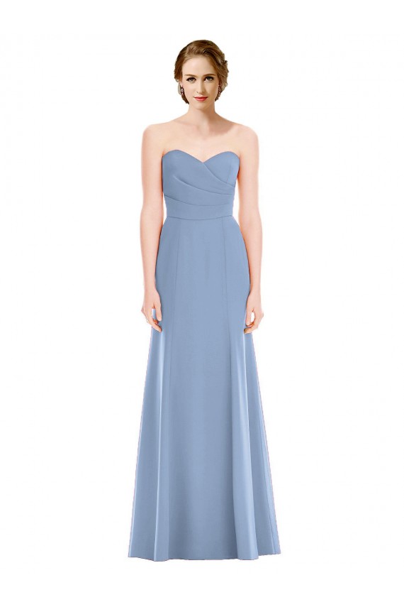 Luxe Chiffon Mermaid Long Sleeveless Bridesmaid Dress Sheffield