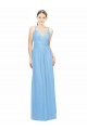 Chiffon Long Sleeveless Keyhole Back Bridesmaid Dress / Evening Dress Sheffield
