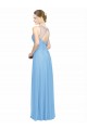 Chiffon Long Sleeveless Keyhole Back Bridesmaid Dress / Evening Dress Sheffield