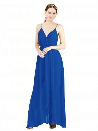 Luxe Chiffon A-Line Long Sleeveless Open Back Bridesmaid Dress Sheffield
