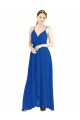 Luxe Chiffon A-Line Long Sleeveless Open Back Bridesmaid Dress Sheffield