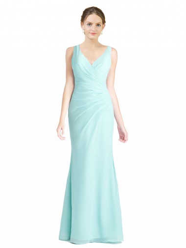 Soft Chiffon & Lace Mermaid Long Sleeveless Bridesmaid Dress Sheffield