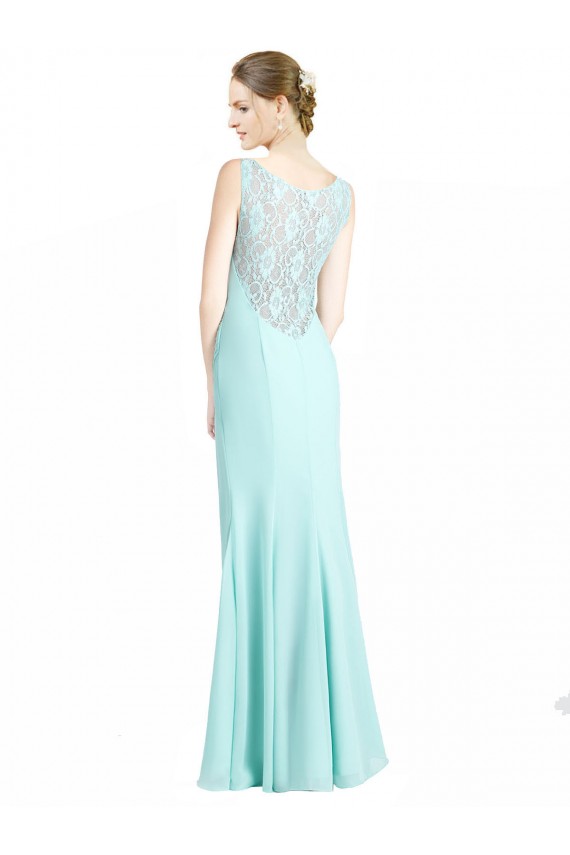 Soft Chiffon & Lace Mermaid Long Sleeveless Bridesmaid Dress Sheffield