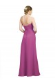 Soft Chiffon A-Line Long Sleeveless Wild Berry Open Back Bridesmaid Gowns Sheffield