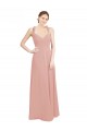 Chiffon A-Line Long Sleeveless Open Back Bliss Pink Bridesmaid Dresses Sheffield