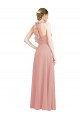 Chiffon A-Line Long Sleeveless Open Back Bliss Pink Bridesmaid Dresses Sheffield