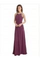 Chiffon A-Line Long Sleeveless Keyhole Back Bridesmaid Dress / Evening Gowns Sheffield