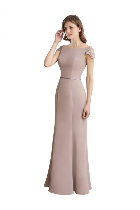 Soft Chiffon & Lace Mermaid Long Cap Sleeves Formal Dress / Bridesmaid Dress Sheffield