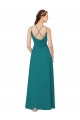 Soft Chiffon Sheath Long Sleeveless Criss Cross Back Bridesmaid Dress Sheffield