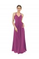 Soft Chiffon Sheath Long Sleeveless Keyhole Back Bridesmaid Dress Sheffield