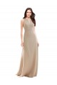 Soft Chiffon A-Line Long Sleeveless Champagne Bridesmaid Dress Sheffield
