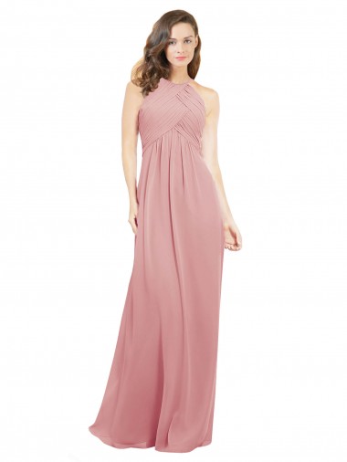 Soft Chiffon A-Line Sleeveless Bliss Pink Bridesmaid Dress Sheffield