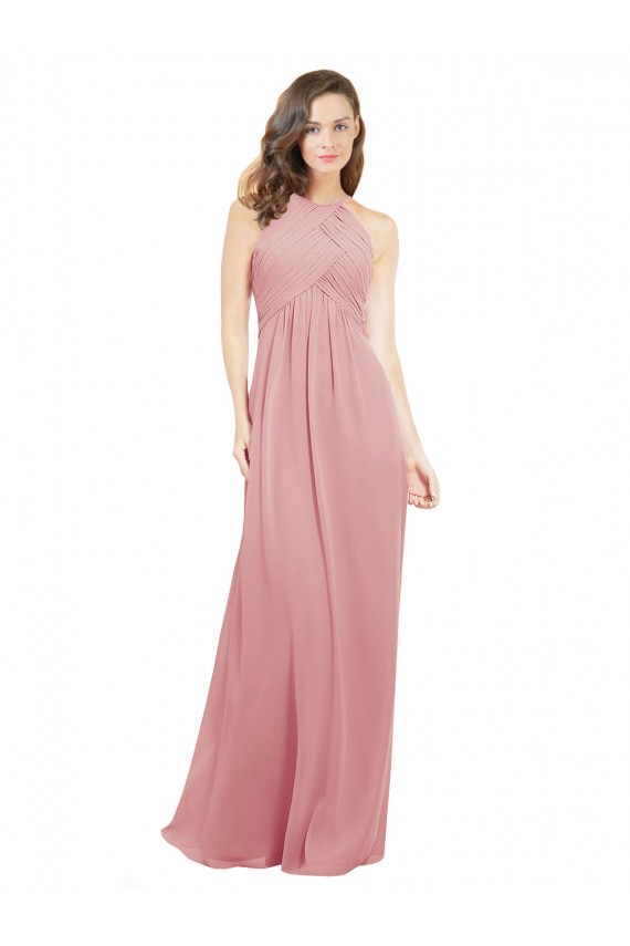 Soft Chiffon A-Line Sleeveless Bliss Pink Bridesmaid Dress Sheffield