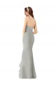 Soft Chiffon Sheath Long Dark Navy Bridesmaid Dress Sheffield