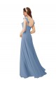 Soft Chiffon A-Line Long Cap Sleeves Bridesmaid Dress Sheffield
