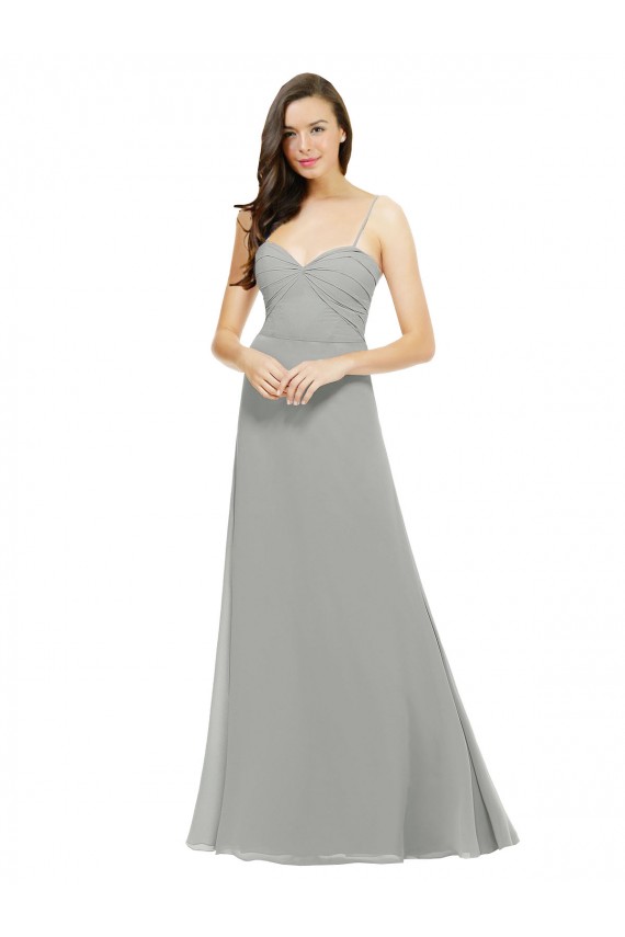 Chiffon A-Line Long Sleeveless Bridesmaid Dress Sheffield