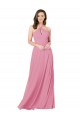 Soft Chiffon A-Line Long Sleeveless Keyhole Back Prom Dress / Bridesmaid Dress Sheffield