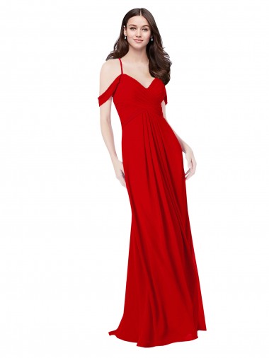Soft Chiffon A-Line Sleeveless Dark Red Bridesmaid Dress Sheffield