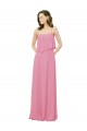 Soft Chiffon A-Line Long Sleeveless Skin Pink Bridesmaid Dress Sheffield