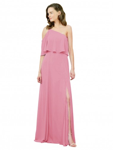 Soft Chiffon A-Line Long Sleeveless Bridal Party Dress Sheffield