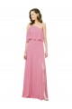 Soft Chiffon A-Line Long Sleeveless Bridal Party Dress Sheffield