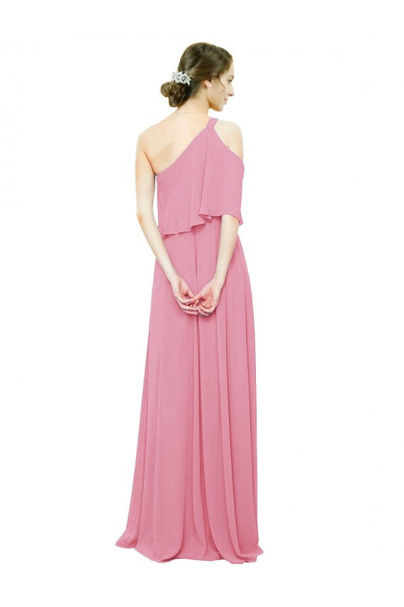Soft Chiffon A-Line Long Sleeveless Bridal Party Dress Sheffield